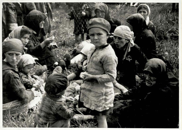 Jews awaiting gassing.